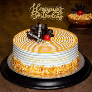 Eggless butterscotch cake