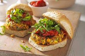 Sweet corn burger 