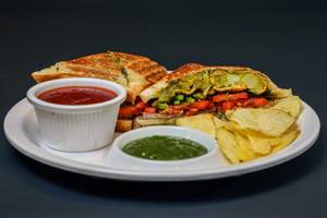 Batata Vada Veg Toast Sandwich