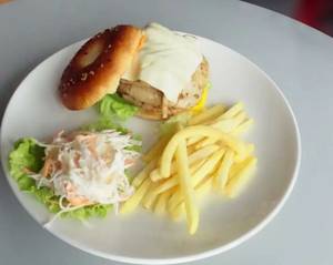 Three Chicken Club Bagel