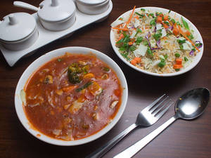 Hot Garlic Rice Combo(veg)