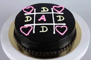 Dad Tic Tac Toe Chocolate Cake