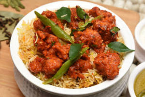 Zafrani Chicken 65 Biryani (Plate)