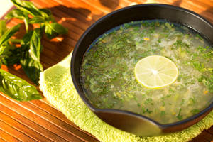 Lemon Cilantro Soup (Jain)