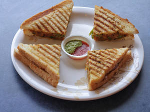 Butter Masala Toast Sandwich