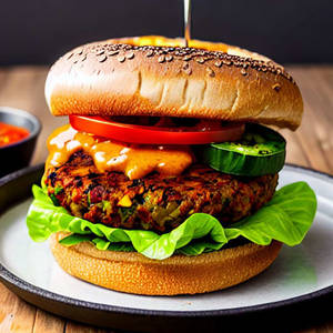 Spicy  Paneer   Burger