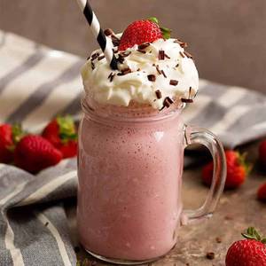 Strawberry ice cream shake