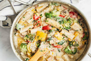 Cheese Penne White Sauce Pasta