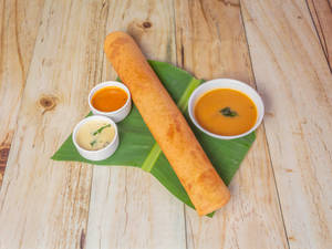 Butter Masala Dosa (served with sambar and chutney)