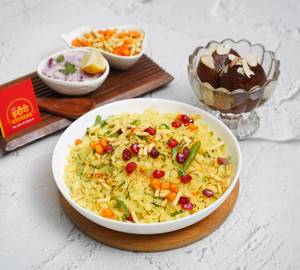 2 Indori Poha + 2 Mawa Bati