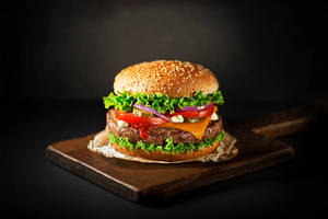 Crunchy Spice Veg Cheese Burger