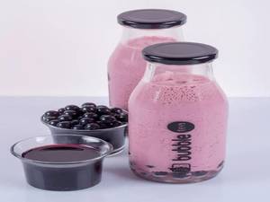 Blueberry Shake With Strawberry Boba