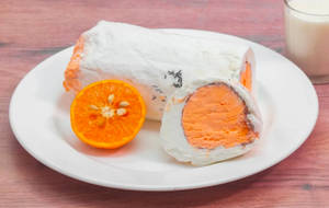 Real Orange Fruit Ice Cream Real Fruit  1 Pc