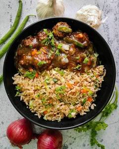 Fried Rice With Chicken Manchuriann