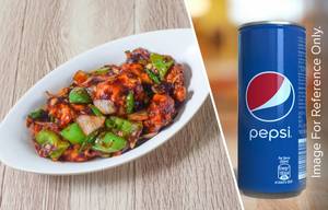 Chilli Chicken  + Pepsi 250 Ml Can          