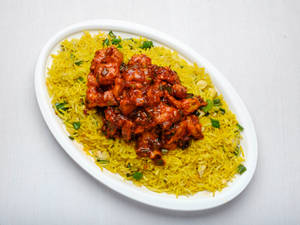 Chicken Golden Rice With Dry Masala