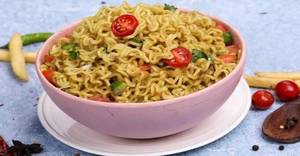 Vegetable Masala Maggi + Mexican Veg Burger + Masala Thumbs Up