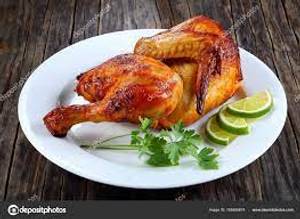 Grilled chicken-quarter portion