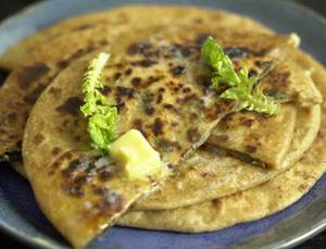2 Paneer Parantha with Curd and Pickle