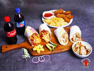 Fully Loaded Shawarma + Italiano Shawarma + French Fries + Cold Drink