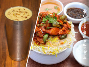 Veg Dum Biryani + Masala Lassi