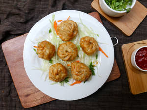 Chicken Fried Dry Momo (8 Pcs)