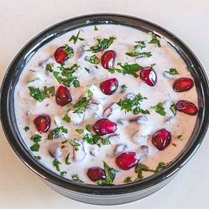 Rose Petal And Pomegranate Raita