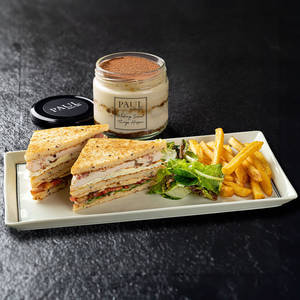 Chicken Club Sandwich & Tiramisu Combo