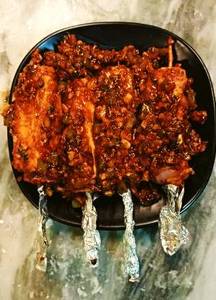 Singapore Paneer Satay Sticks