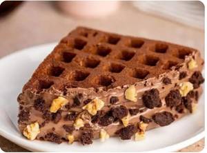Waffle walnut brownie waffle