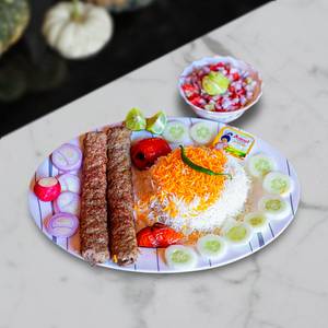 Chicken Seekh Kebab With Rice(kubideh)