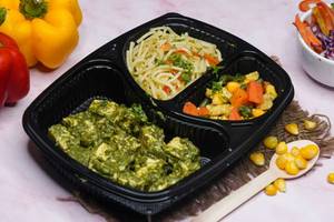 Pesto Paneer With Speghetti & Salad