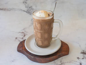 Cold coffee with ice cream