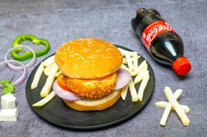 Paneer burger combo