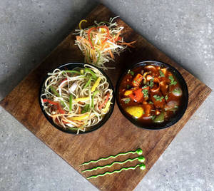 Chilli Paneer With Hakka Noodles