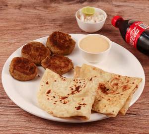 Veg Kabab 4 Pc + 2 Laccha Paratha 