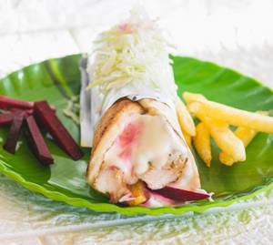 Chicken Melting Cheese Open Shawama