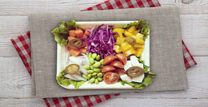 Grilled Tofu & Edamame Keto Salad