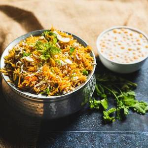 Sabji Biryani with Raita