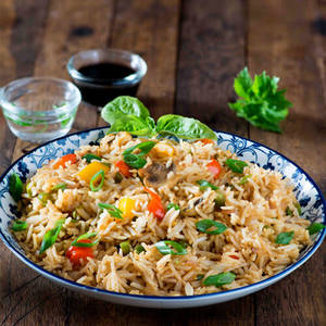 Schezwan Egg Fried Rice 
