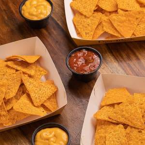 Cheese Nachos - Salsa & Cheese Jalapeno Dip