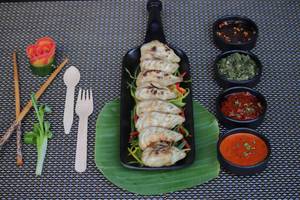 Veg Kothey Momos ( Pan Fried Momos)