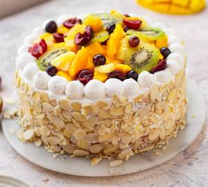 Eggless Fresh Fruit Cake