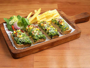 Open Corn & Cheese Sandwich