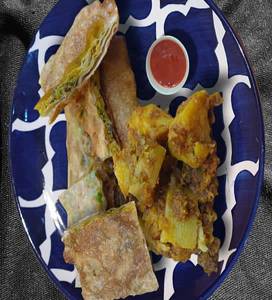 Egg Chicken Mughlai Paratha