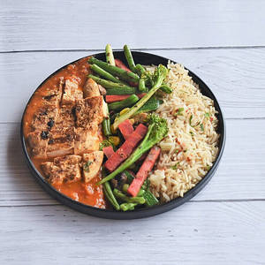 Brown Rice, Grilled Chicken Bites Meal