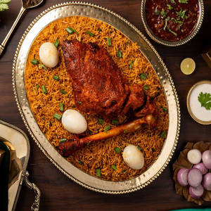 Mutton Raan Tandoori Chilli With Kepsa Rice (16 To 20 Pieces)