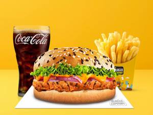 Crispy Cross Chicken Burger + Salted Fries + Pepsi [250Ml]