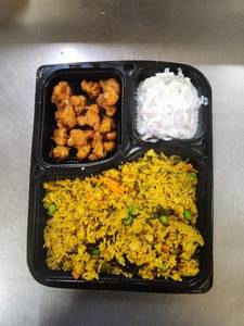 Veg Briyani + Gobi 65 + Raitha