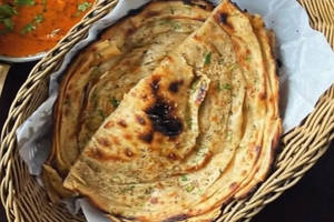 Garlic Lacha Paratha [whole Wheat]